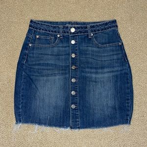 Denim Button-Up Skirt